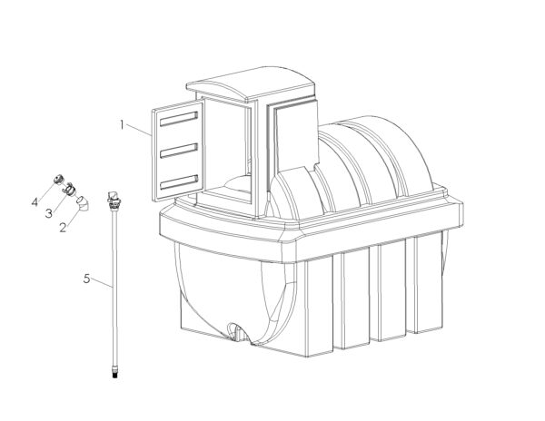 CUVE DE STOCKAGE EXTERIEURE PEMD 2500 LITRES - PRE-EQUIPÉE