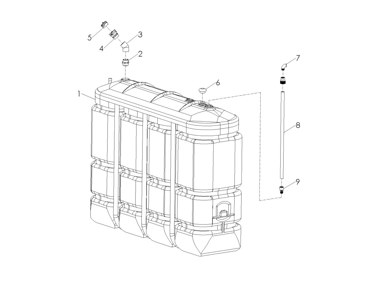 CUVE DE RECUPERATION HUILES USAGEES PEHD 2000L